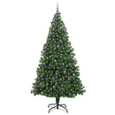 Kunstigt juletræ med stativ Grøn 240 cm PVC og Stål og Plastik