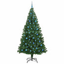Kunstigt juletræ med stativ Grøn 240 cm PVC og Stål og Plastik