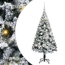 Kunstigt juletræ med stativ Hvid 120 cm PVC og Stål og Plastik