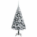 Kunstigt juletræ med stativ Hvid 120 cm PVC og Stål og Plastik