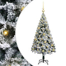Kunstigt juletræ med stativ Hvid 120 cm PVC og Stål og Plastik