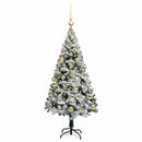 Kunstigt juletræ med stativ Hvid 120 cm PVC og Stål og Plastik