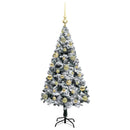 Kunstigt juletræ med stativ Hvid 120 cm PVC og Stål og Plastik