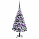 Kunstigt juletræ med stativ Hvid 120 cm PVC og Stål og Plastik