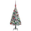 Kunstigt juletræ med stativ Hvid 120 cm PVC og Stål og Plastik