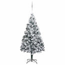 Kunstigt juletræ Hvid 180 cm PVC og Stål og Plastik