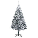 Kunstigt juletræ Hvid 180 cm PVC og Stål og Plastik