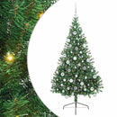 Kunstig Forbelyst Juletræ med 300 LED'er Grøn 180 cm PVC