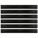 Selvklæbende dørbørstetætninger 6 pcs Sort 100 cm