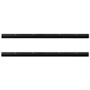 Skruemonterede dørbørste tætninger 2 pcs Sort 100 cm