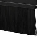 Skruemonterede dørbørste tætninger 2 pcs Sort 100 cm