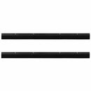 Skruemonterede dørbørste tætninger 2 pcs Sort 100 cm