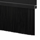 Skruemonterede dørbørste tætninger 2 pcs Sort 100 cm
