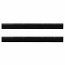 Skruemonterede dørbørste tætninger 2 pcs Sort 100 cm