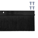 Skruemonterede dørbørste tætninger 2 pcs Sort 100 cm