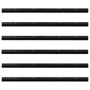 Skruemonterede dørbørste tætninger 6 pcs Sort 100 cm