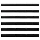 Skruemonterede dørbørste tætninger 6 pcs Sort 100 cm