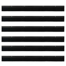 Skruemonterede dørbørste tætninger 6 pcs Sort 100 cm