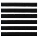 Skruemonterede dørbørste tætninger 6 pcs Sort 100 cm