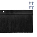 Skruemonterede dørbørste tætninger 12 pcs Sort 100 cm