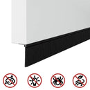 Skruemonterede dørbørste tætninger 2 pcs Sort 100 cm