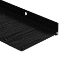 Skruemonterede dørbørste tætninger 2 pcs Sort 100 cm
