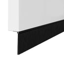 Skruemonterede dørbørste tætninger 2 pcs Sort 100 cm