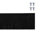 Skruemonterede dørbørste tætninger 2 pcs Sort 100 cm