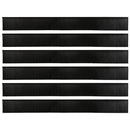 Skruemonterede dørbørste tætninger 6 pcs Sort 100 cm