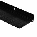 Skruemonterede dørbørste tætninger 12 pcs Sort 100 cm