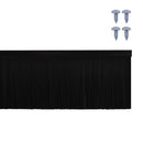Skruemonterede dørbørste tætninger 12 pcs Sort 100 cm