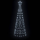 LED juletræ 250 cm 390 LED'er Kold hvid Stål Kold hvid