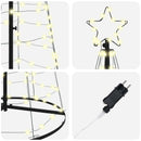 LED juletræ EKENAS 250 cm 390 LED'er Varm hvid Stål Varm hvid