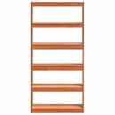 Bogskab Voks brun 80 x 30 x 167,5 cm Massiv fyrretræ