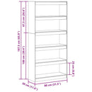 Bogskab Voks brun 80 x 30 x 167,5 cm Massiv fyrretræ