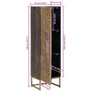 Highboard Messing 35 x 30 x 120 cm