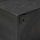Håndlavet natbord Sort 40 x 30 x 20 cm Massivt mangotræ