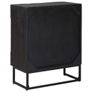 Sideboard Sort 55 x 30 x 70 cm Massivt Mango Træ og Ingeniørtræ