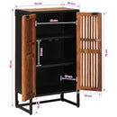 Highboard 53 x 30 x 95 cm Massivt Mango Træ og Ingeniørtræ