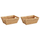 Opbevaringskurve 2 pcs Naturfarvet 38 x 28 x 15 cm Vandhyacint