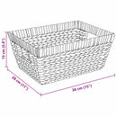 Opbevaringskurve 2 pcs Naturfarvet 38 x 28 x 15 cm Vandhyacint