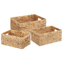 Opbevaringskurve 3 pcs Naturfarvet Vandhyacint
