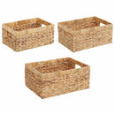 Opbevaringskurve 3 pcs Naturfarvet Vandhyacint