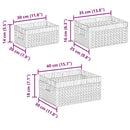 Opbevaringskurve 3 pcs Naturfarvet Vandhyacint
