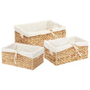 Opbevaringskurve 3 pcs Naturfarvet Vandhyacint