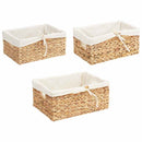 Opbevaringskurve 3 pcs Naturfarvet Vandhyacint