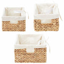 Opbevaringskurve 3 pcs Naturfarvet Vandhyacint