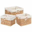 Opbevaringskurve 3 pcs Naturfarvet Vandhyacint