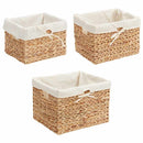 Opbevaringskurve 3 pcs Naturfarvet Vandhyacint