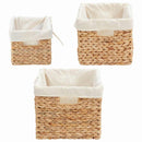 Opbevaringskurve 3 pcs Naturfarvet Vandhyacint